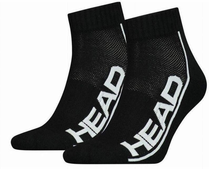 Calcetines Head Stripe Quarter Negro Blanco 2 Pares -  -35-38