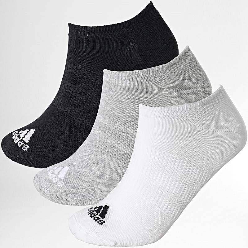 Calcetines Adidas Piqui Negro Blanco Gris 3 Pares