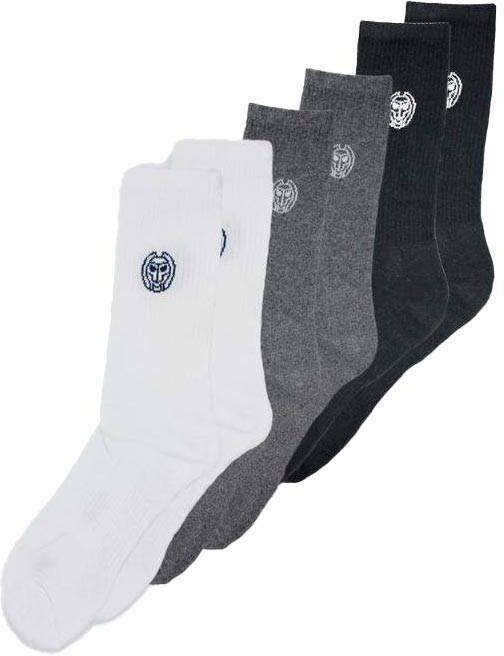 Calcetines Bidi Badu Don Carlito XXL Crew Move Gris Negro Blanco 6 Pares -  -43-46