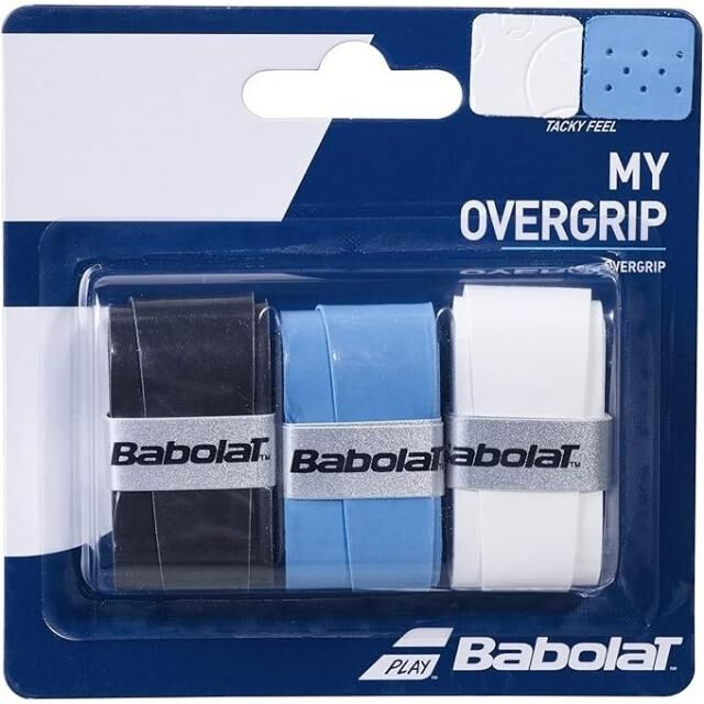 Blister Babolat My Overgrip Azul Blanco Negro 3 Unidades