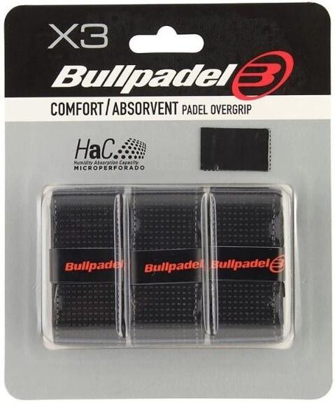 Blister Overgrips Bullpadel Comfort Absorvent Negro 3 Unidades