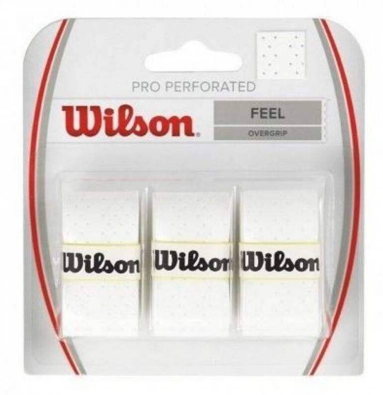 Blister Wilson 3 Overgrips Pro Perforado Blanco