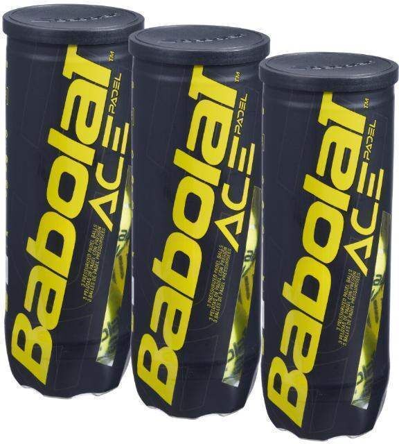 Pack 3 botes de Pelotas Babolat Ace Padel