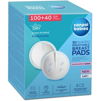 Breast Pads Standard 100+ 40 Ks Discos De Lactancia Desechables 140 Ud Breast Pads Standard 100+ 40 Ks Discos De Lactancia Desechables 140 Ud