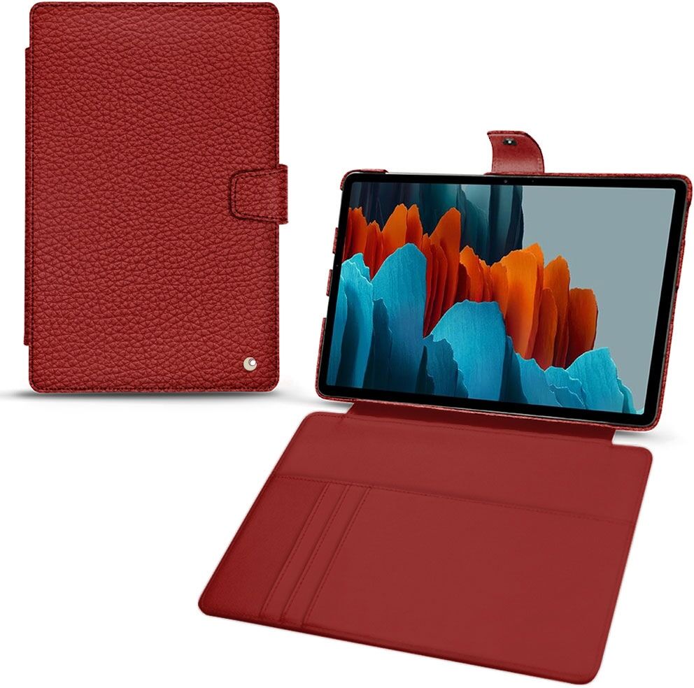 Noreve Funda de piel Samsung Galaxy Tab S7+ Ambition Tomate