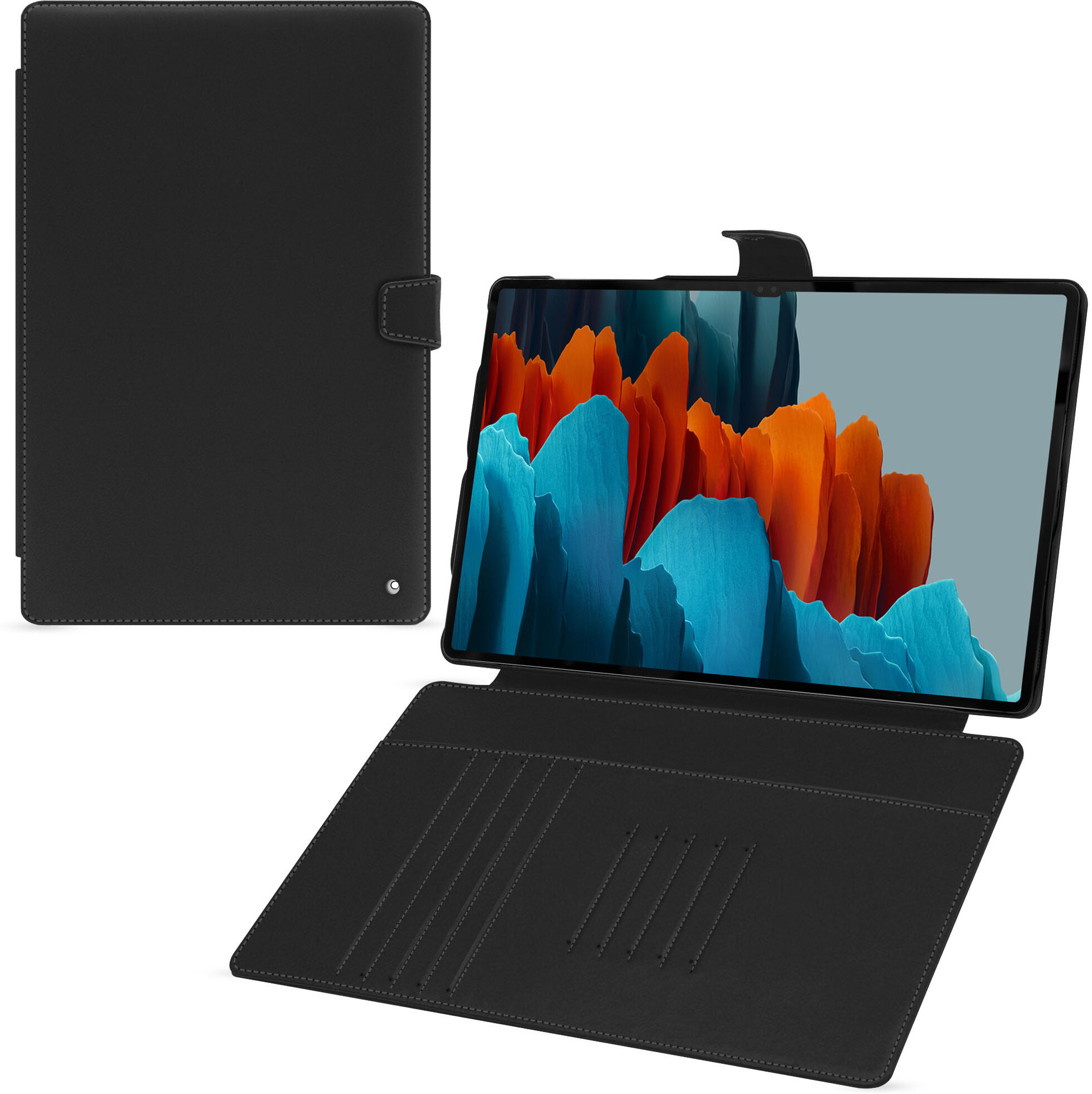 Noreve Funda de piel Samsung Galaxy Tab S9 Ultra Perpétuelle Noir