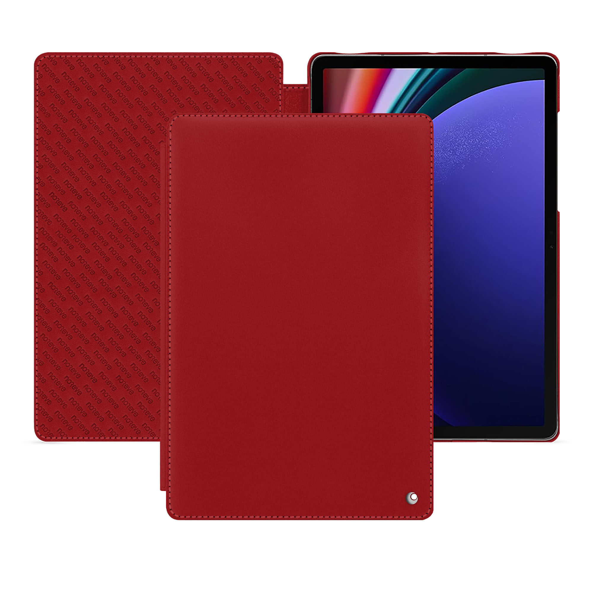 Noreve Funda de piel Samsung Galaxy Tab S9+ Perpétuelle Rouge