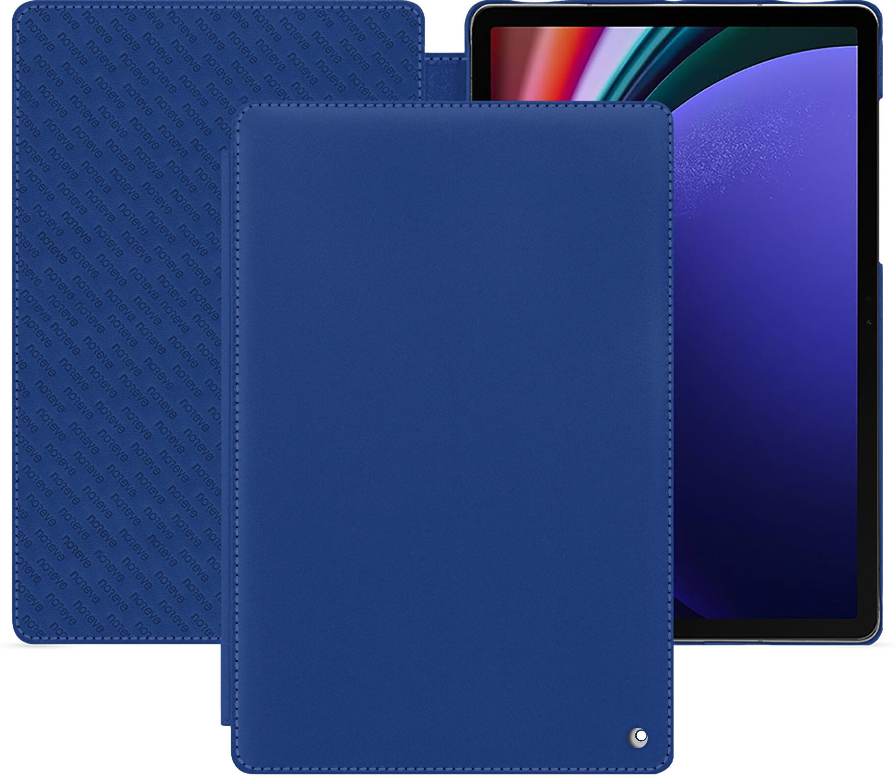 Noreve Funda de piel Samsung Galaxy Tab S9+ Perpétuelle Bleu océan