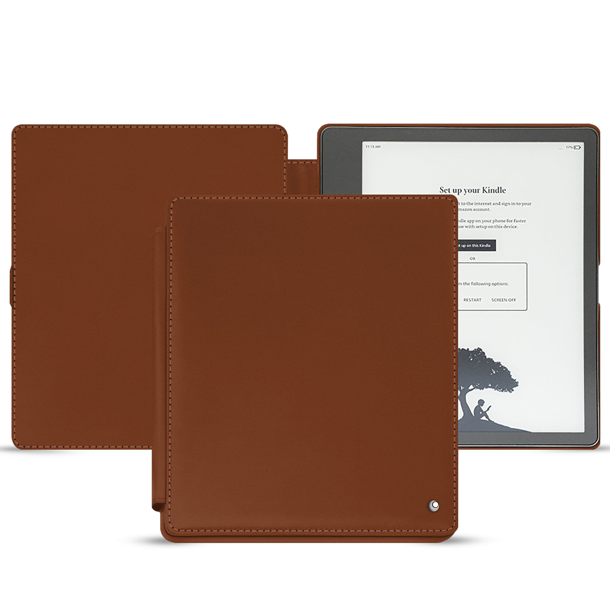 Noreve Funda de piel Amazon Kindle Scribe Perpétuelle Marron