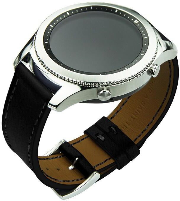 Noreve Pulsera de cuero para reloj inteligente - 22 mm - Griffe 1 Negre poudro