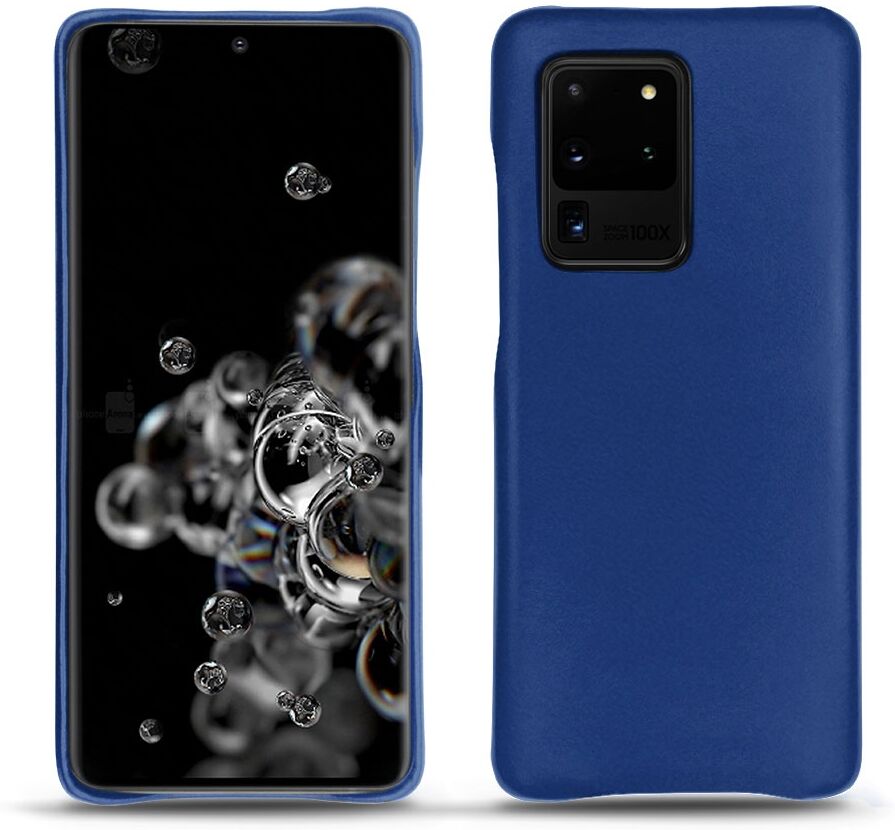 Noreve Funda de piel Samsung Galaxy S20 Ultra 5G Perpétuelle Bleu océan