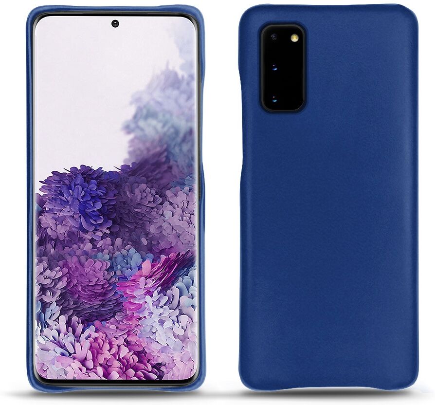 Noreve Funda de piel Samsung Galaxy S20 Perpétuelle Bleu océan