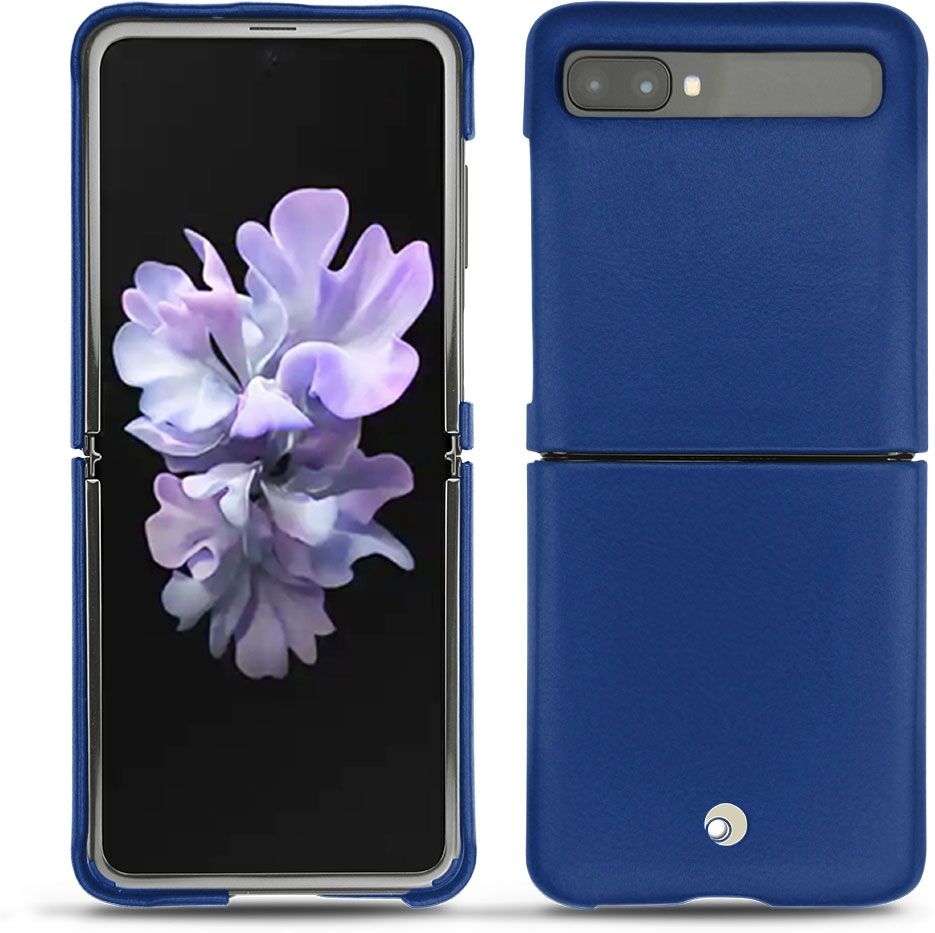 Noreve Funda de piel Samsung Galaxy Z Flip Perpétuelle Bleu océan