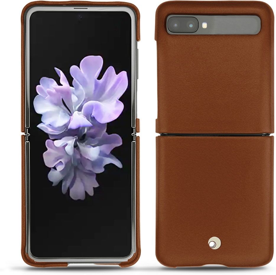 Noreve Funda de piel Samsung Galaxy Z Flip Perpétuelle Marron