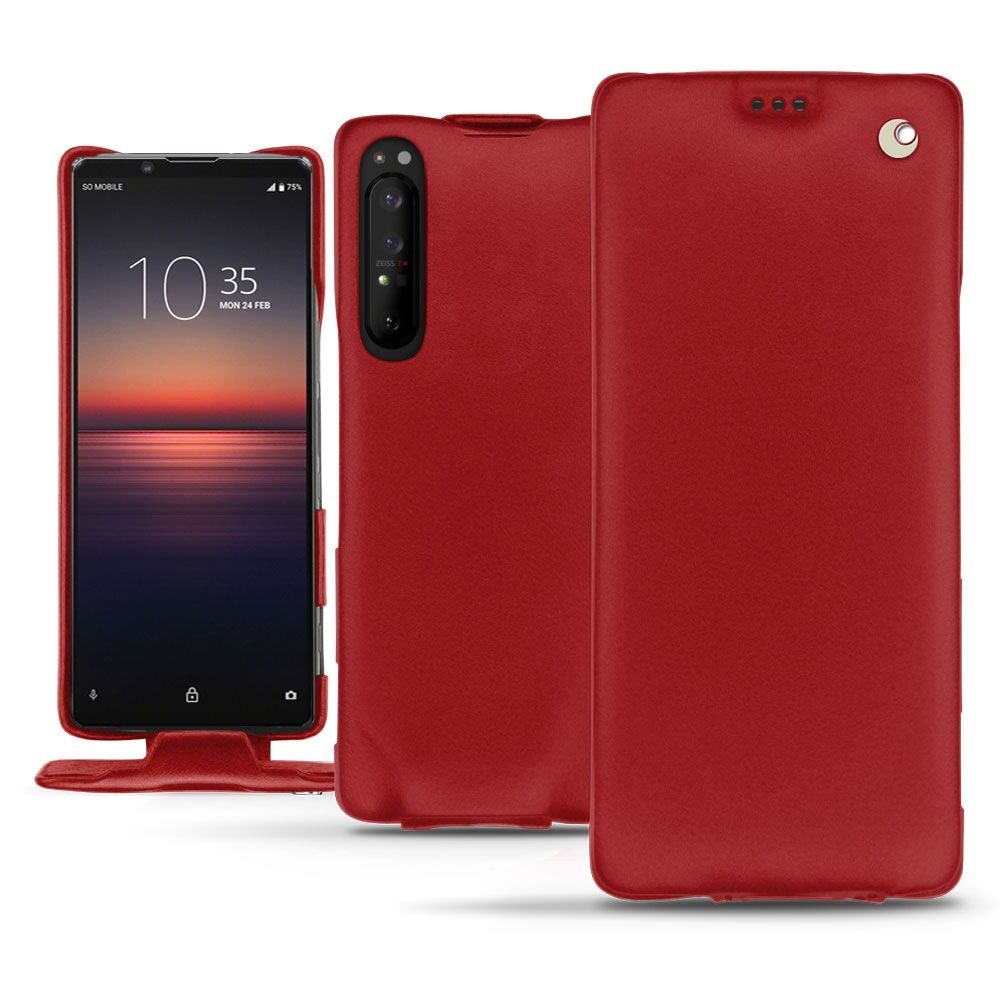 Noreve Funda de piel Sony Xperia 1 II Perpétuelle Rouge