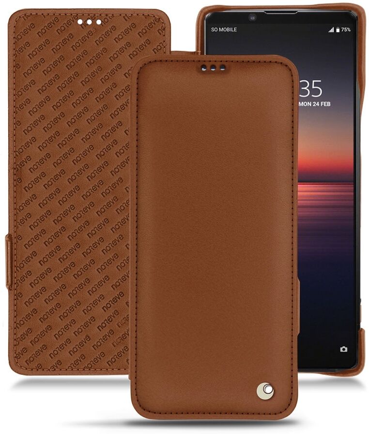 Noreve Funda de piel Sony Xperia 1 II Perpétuelle Marron