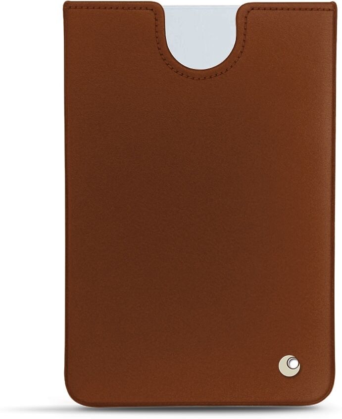 Noreve Funda de piel Microsoft Surface Duo con bumper Perpétuelle Marron