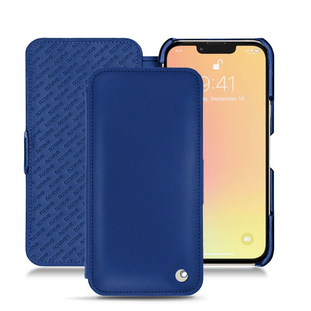 Noreve Funda de piel Apple iPhone 13 Perpétuelle Bleu océan