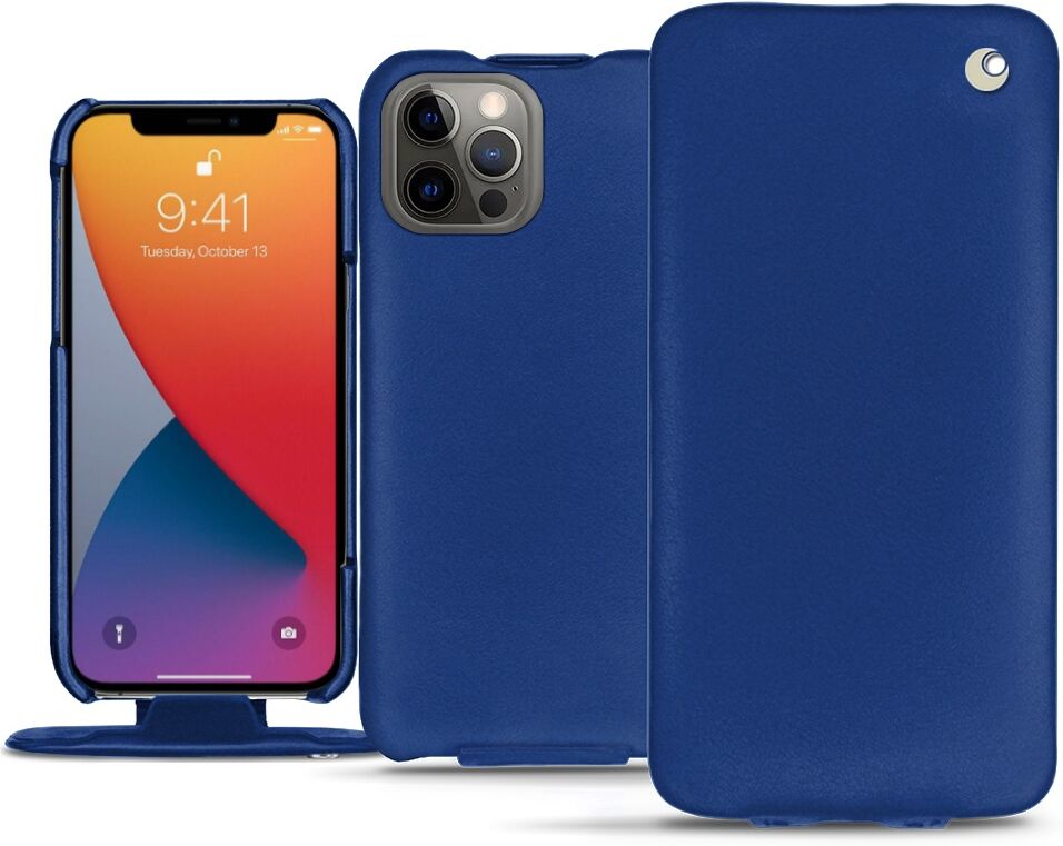 Noreve Funda de piel Apple iPhone 13 Pro Max Perpétuelle Bleu océan