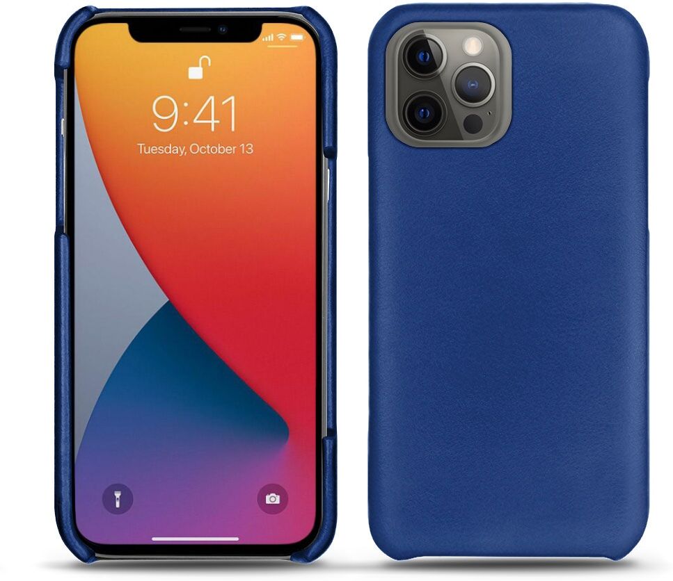 Noreve Funda de piel Apple iPhone 13 Pro Max Perpétuelle Bleu océan