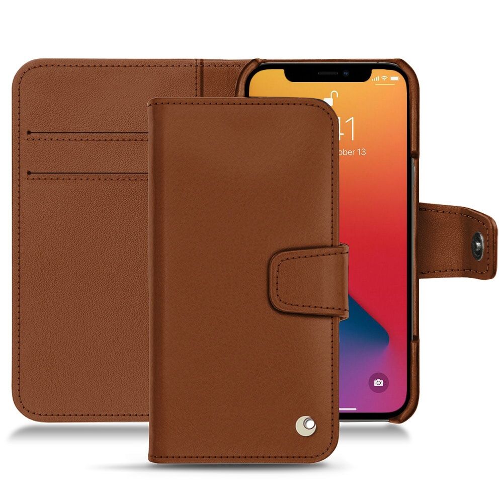 Noreve Funda de piel Apple iPhone 13 Pro Perpétuelle Marron