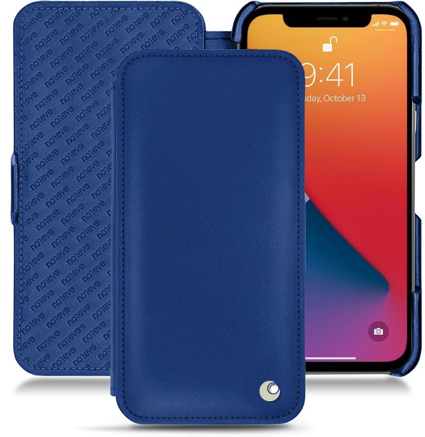 Noreve Funda de piel Apple iPhone 13 Pro Perpétuelle Bleu océan