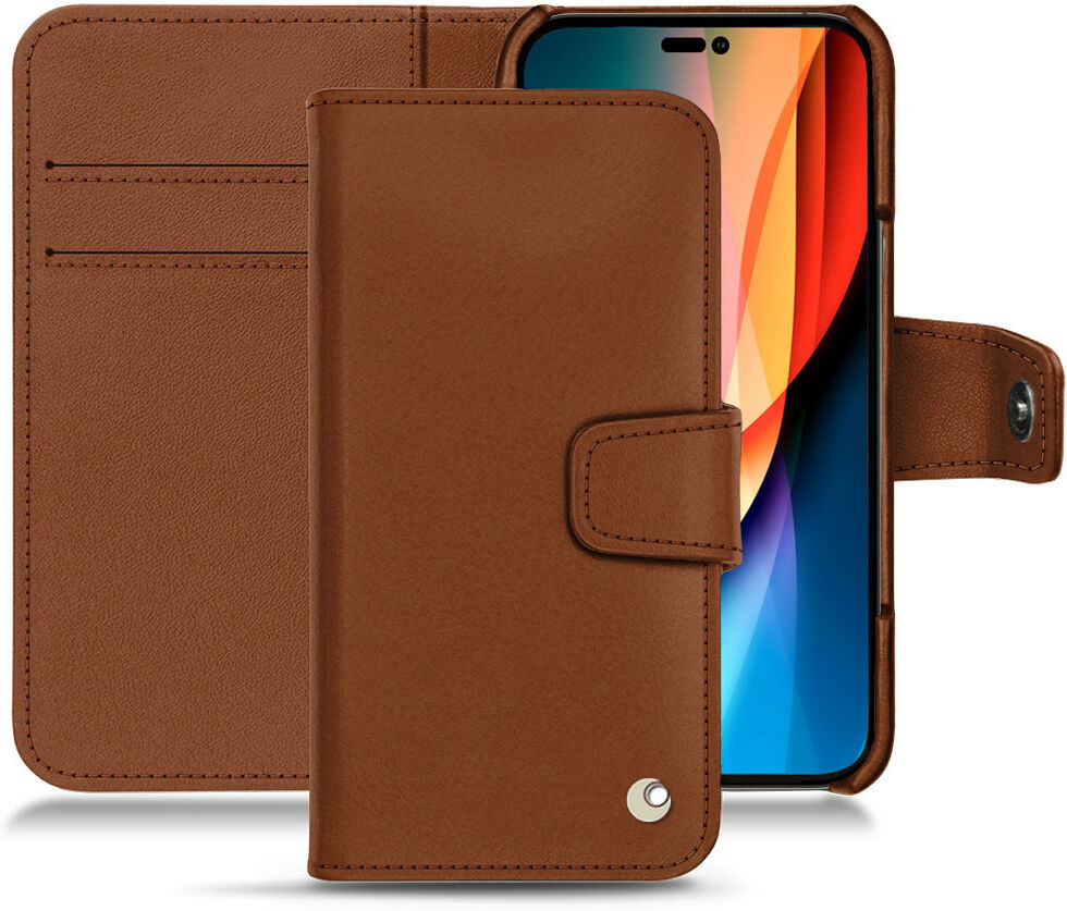 Noreve Funda de piel Apple iPhone 14 Pro Perpétuelle Marron