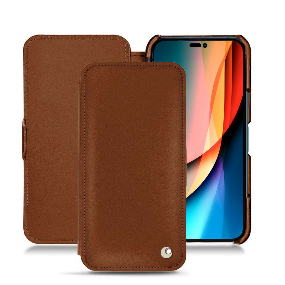 Noreve Funda de piel Apple iPhone 14 Pro Perpétuelle Marron