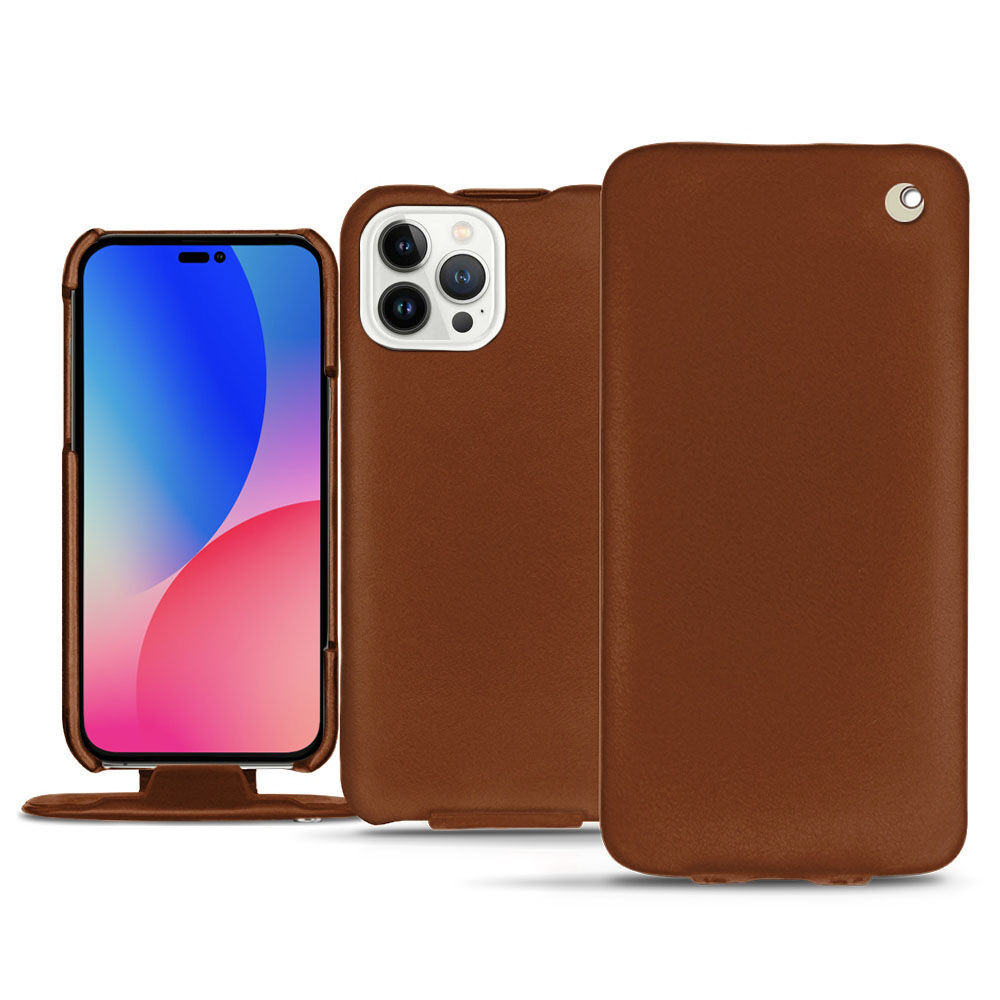 Noreve Funda de piel Apple iPhone 14 Pro Max Perpétuelle Marron