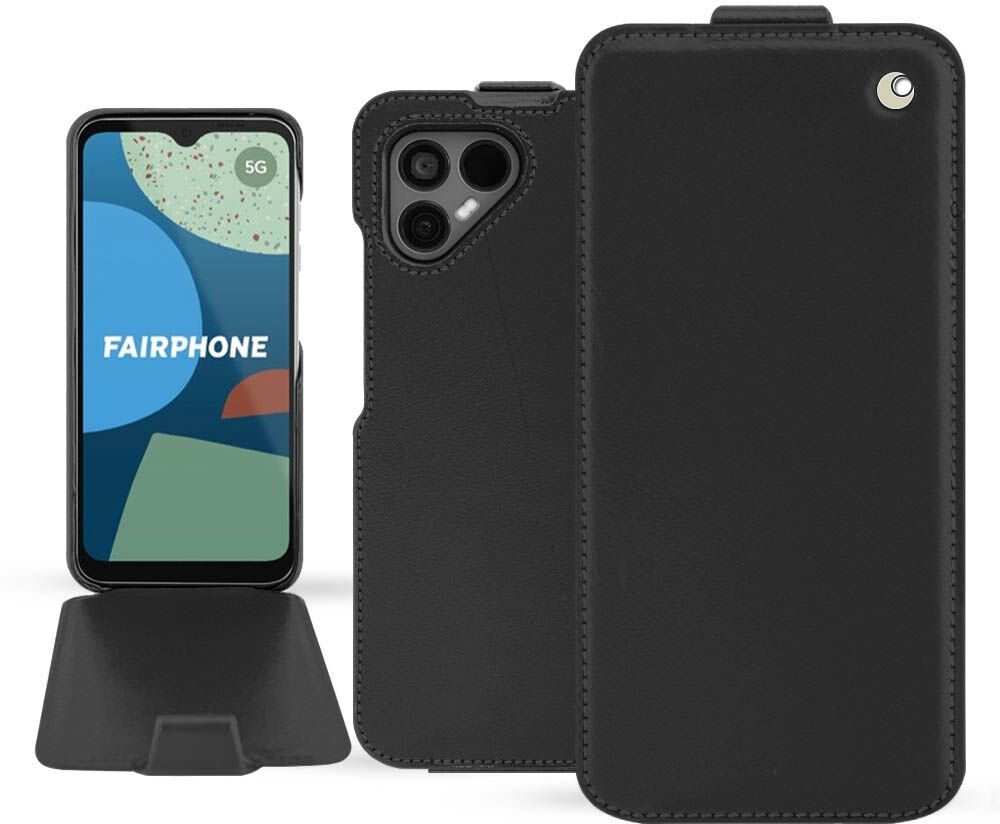 Noreve Funda de piel Fairphone 4 Perpétuelle Noir