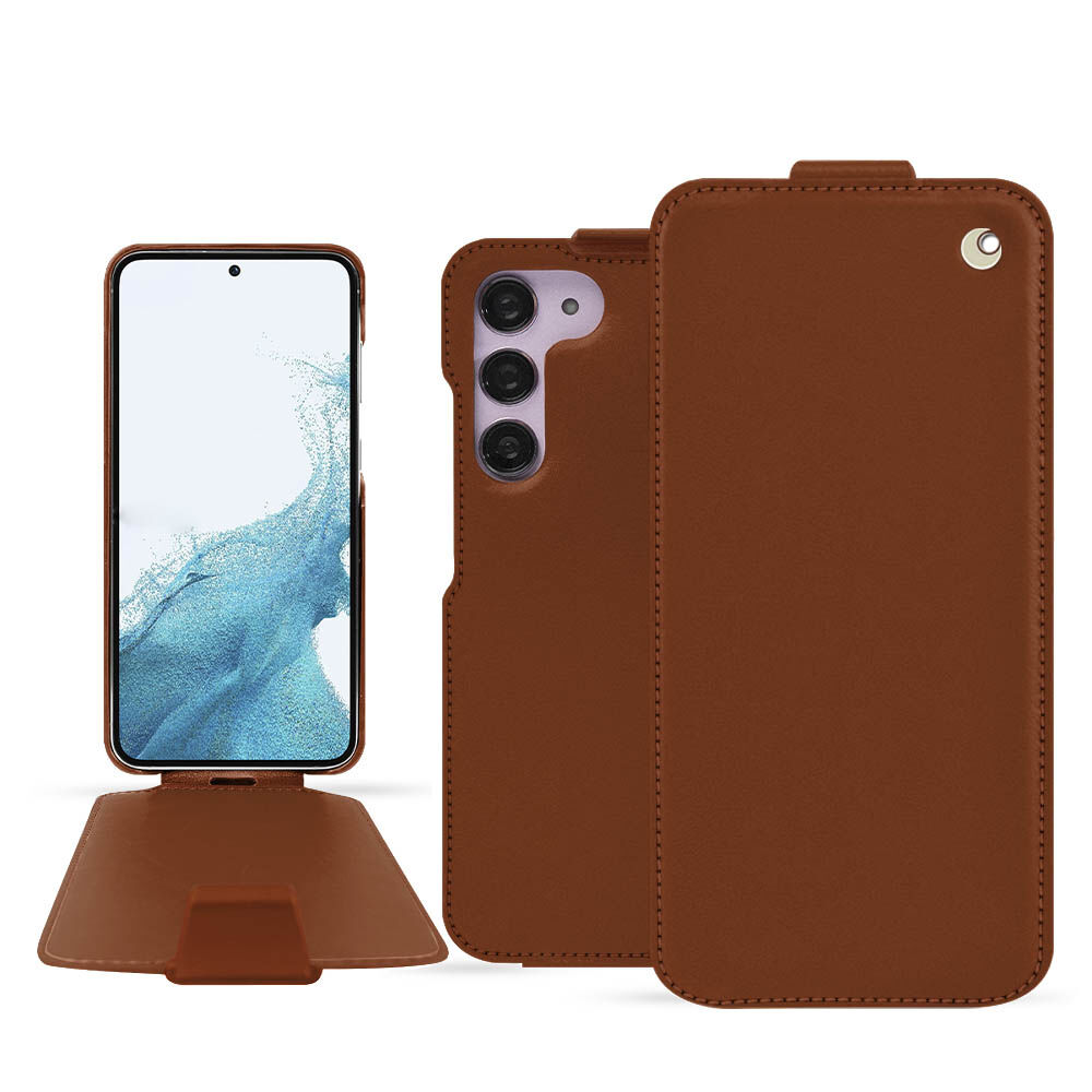 Noreve Funda de piel Samsung Galaxy S23 Perpétuelle Marron