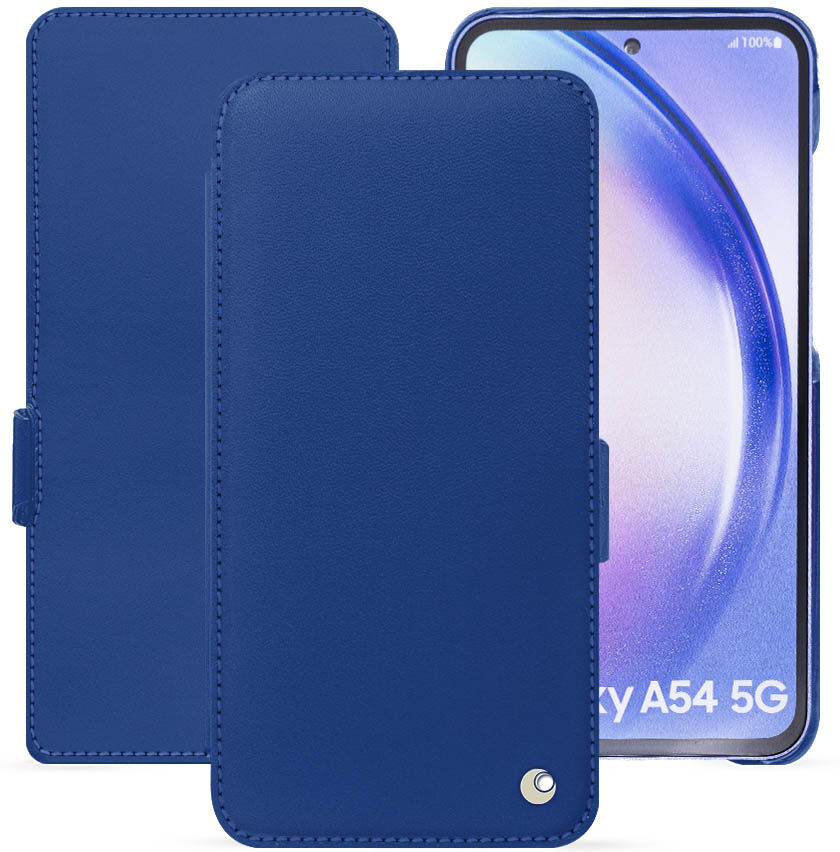 Noreve Funda de piel Samsung Galaxy A54 Perpétuelle Bleu océan