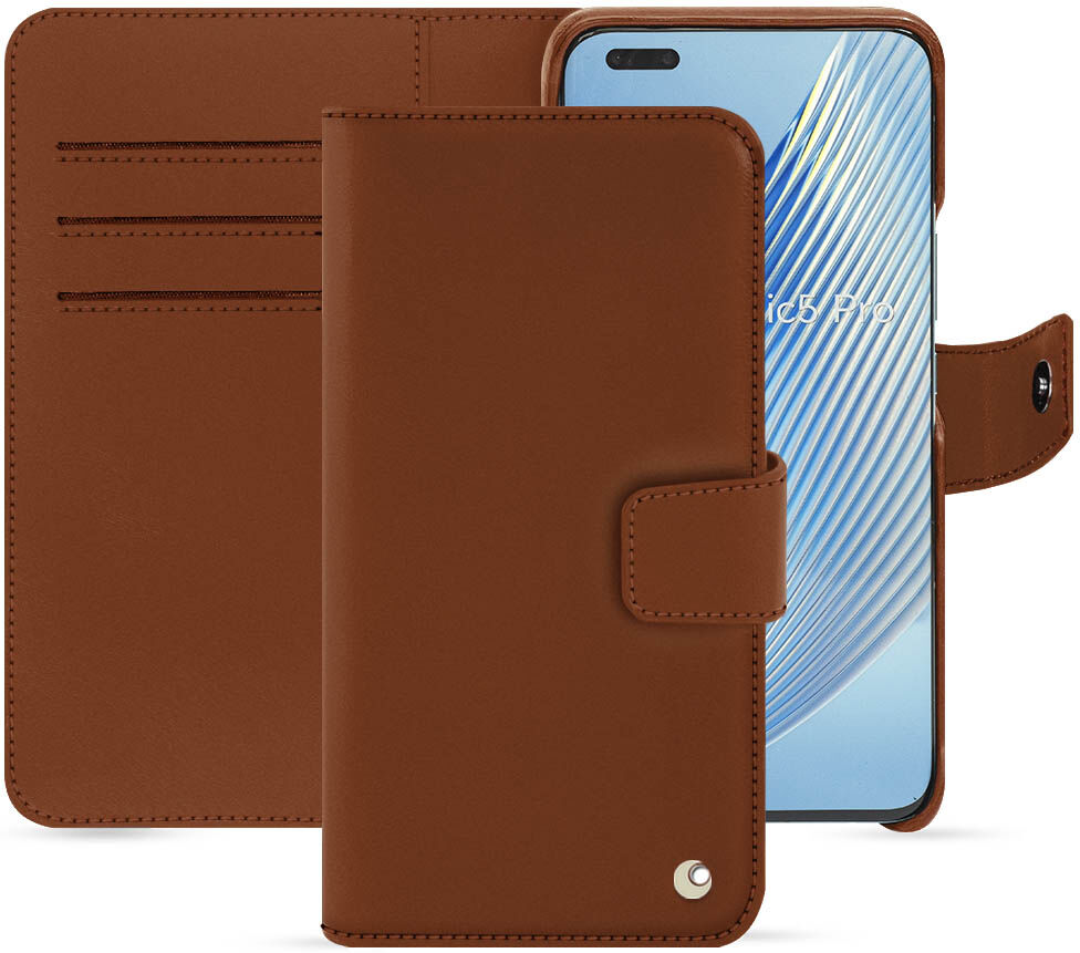 Noreve Funda de piel Honor Magic5 Pro Perpétuelle Marron