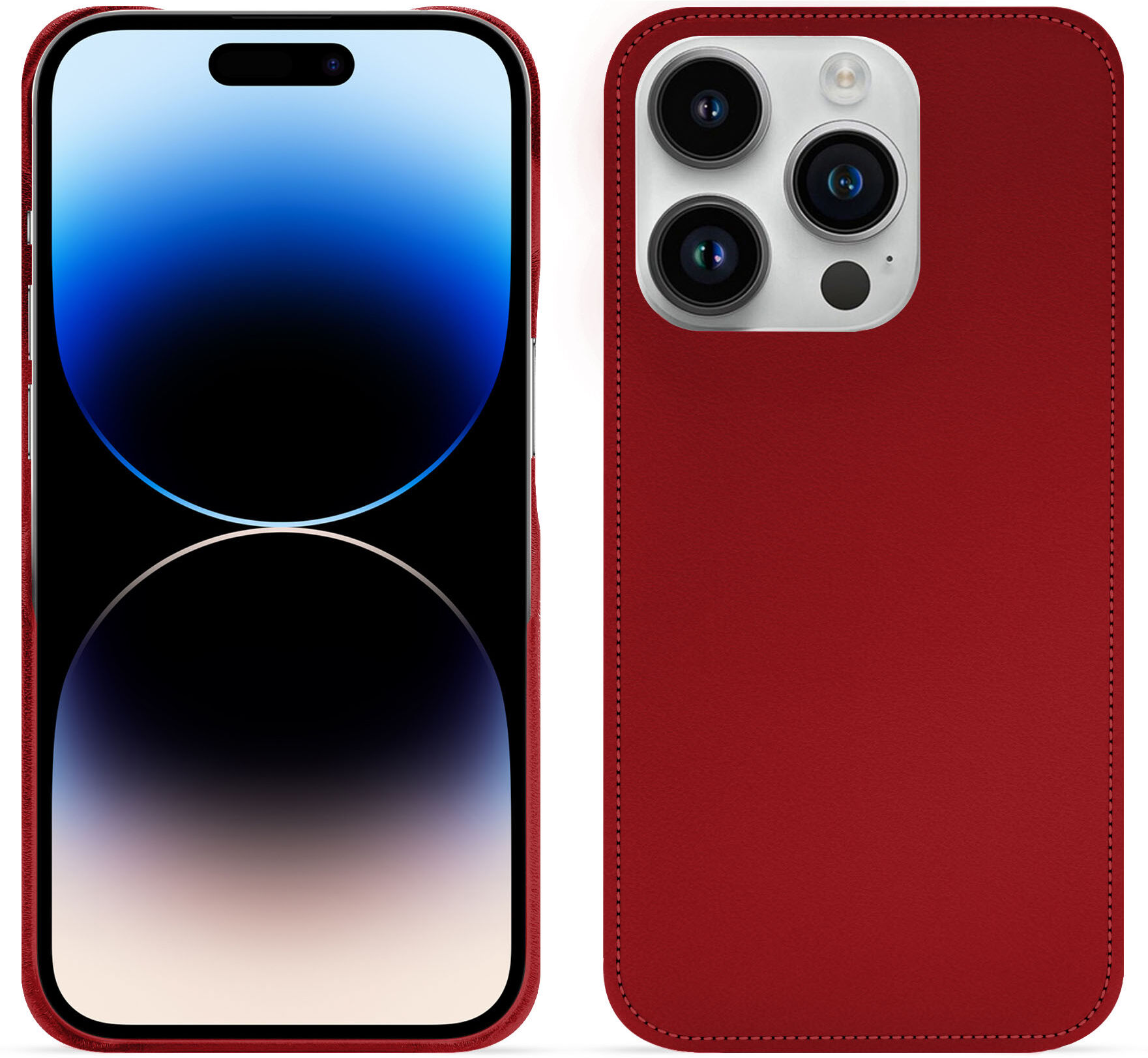 Noreve Funda de piel Apple iPhone 15 Pro Perpétuelle Rouge