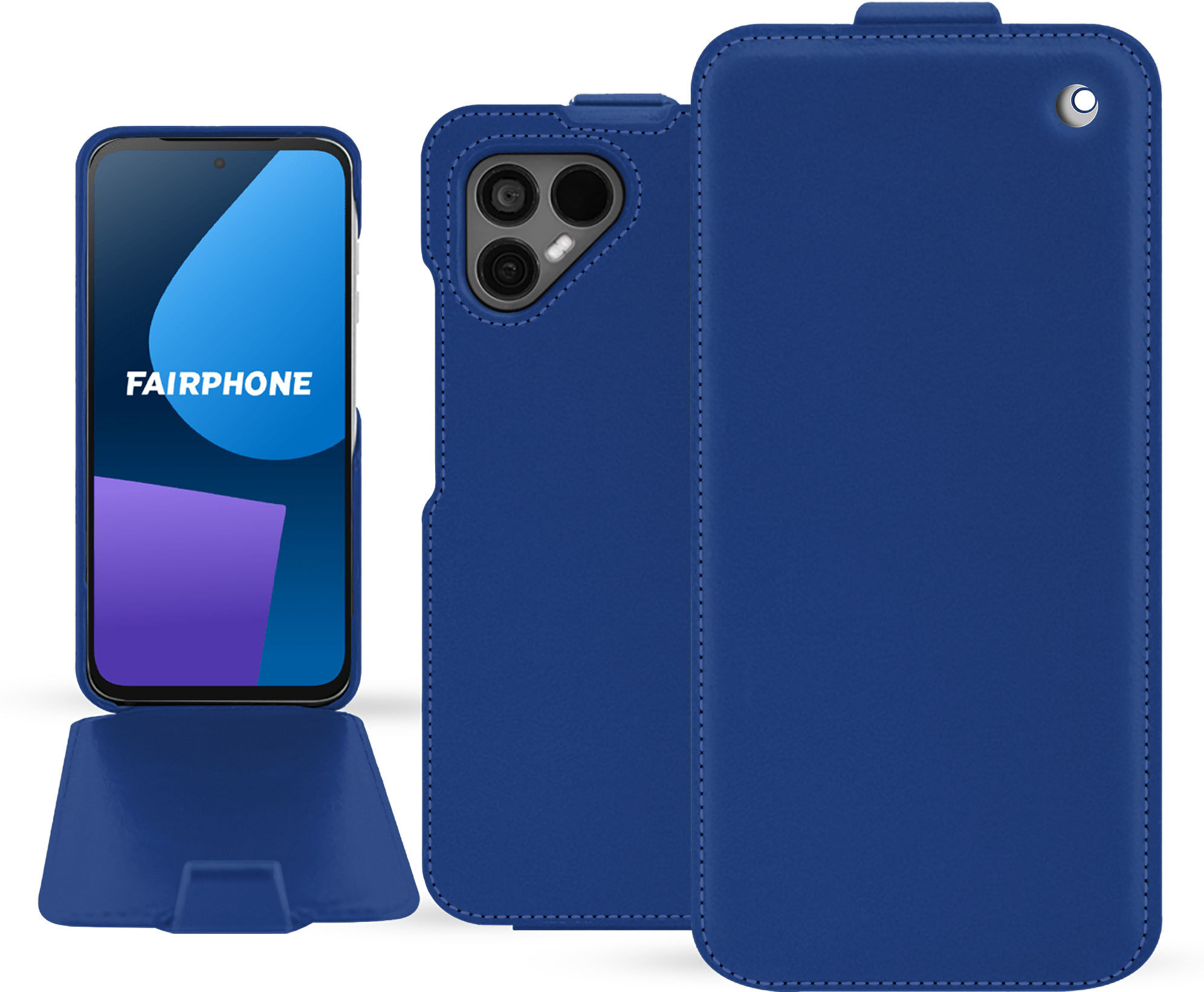 Noreve Funda de piel Fairphone 5 Perpétuelle Bleu océan