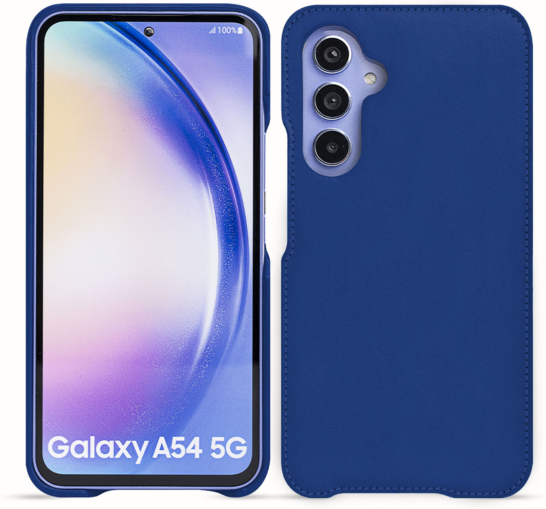 Noreve Funda de piel Samsung Galaxy A54 Perpétuelle Bleu océan