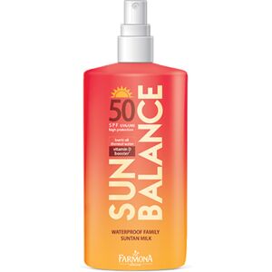 Sun Balance Leche protectora solar resistente al agua SPF50 – para toda la familia, 200 ml