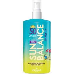 Sun Balance Leche protectora solar resistente al agua SPF50 – para niños, 150 ml