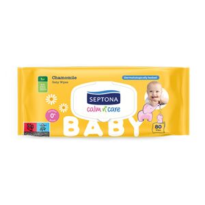 Septona Toallitas húmedas para bebés con manzanilla, 80 toallitas