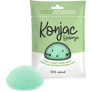 Diet Food Konjac - esponja para limpiar el rostro, verde, 1 unidad