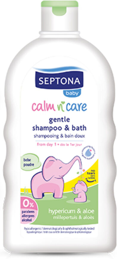 Septona Champú y gel de baño para bebés - hipérico y aloe vera, 200 ml