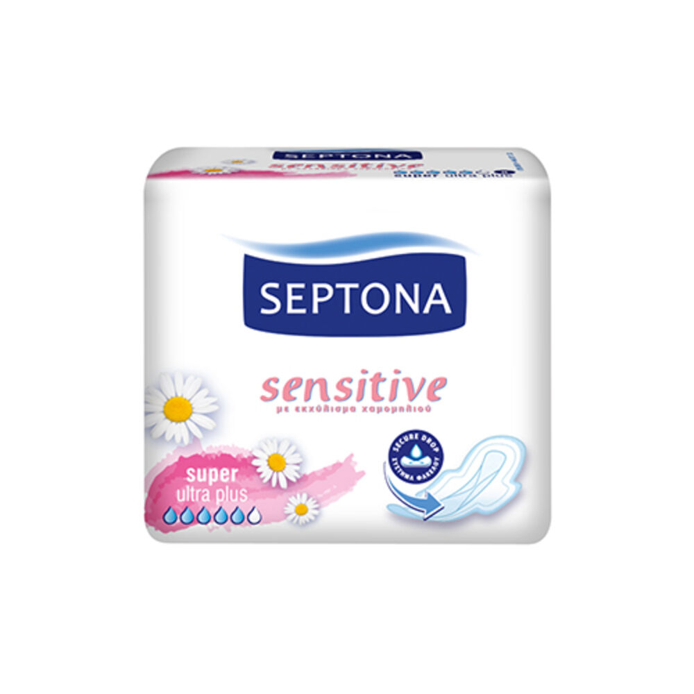 Septona Compresas sanitarias Sensitive - Super ultra plus, 8 compresas