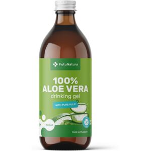 FutuNatura Zumo de aloe vera 100 % con trozos de pulpa, 500 ml