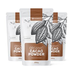 FutuNatura 3x Cacao en polvo BIO, en total 750 g