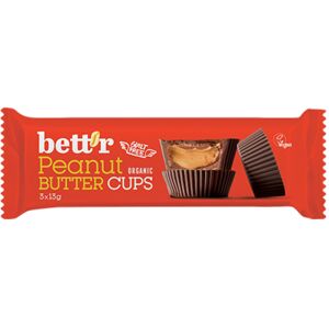 Smart Organic BIO Nut Butter Cups – mantequilla de cacahuete y chocolate, 3 x 13 g