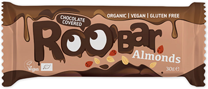 Smart Organic BIO Roobar barra vegana - almendras y chocolate, 30 g