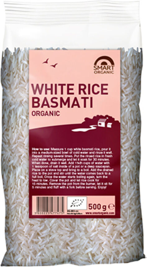 Smart Organic BIO Arroz basmati blanco, 500 g