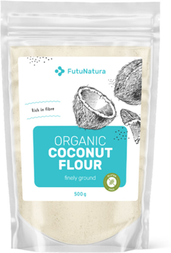 FutuNatura BIO Harina de coco, finamente molida, 500 g