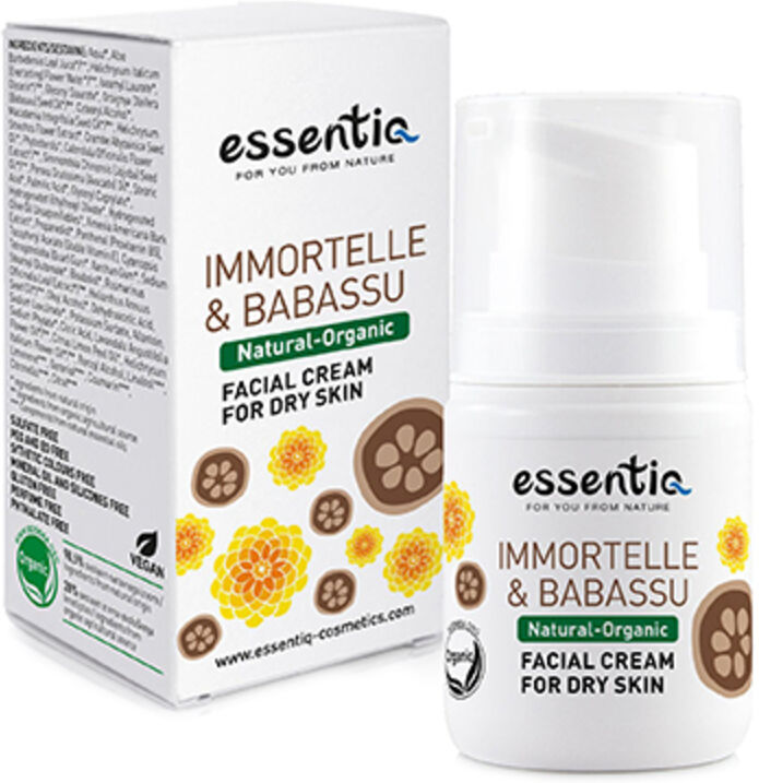 Essentiq Crema natural para piel seca - esmeril y babasu, 50 ml