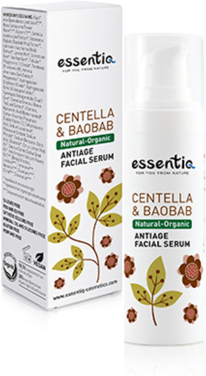 Essentiq Sérum facial anti-age natural - centella asiática y baobab, 30 ml